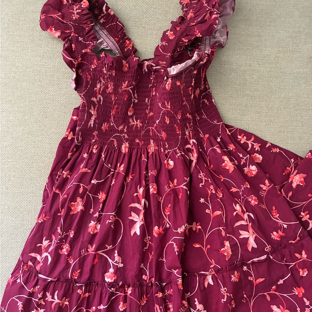 Hill House Pink Ruched Nap Dress